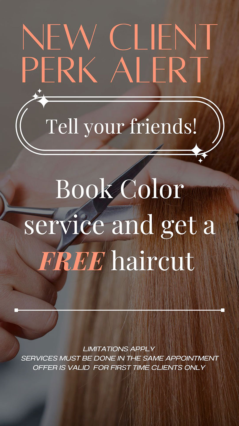 Book Color Services, Get a Free Hair Color